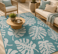 Frisco Tropical Leaves Outdoor Rug | Oriental Weavers
