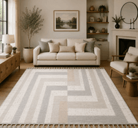 Circle Maze Modern Rug in Brown & Beige by Oriental Weavers